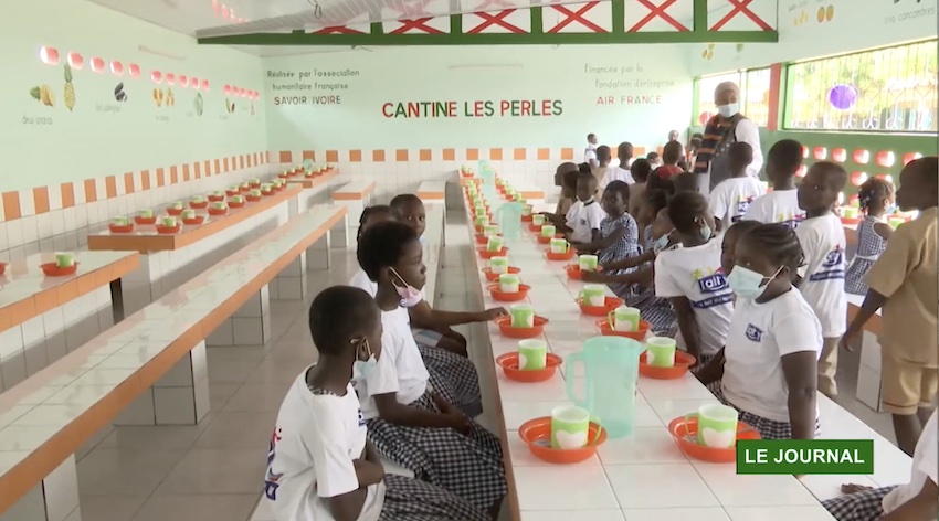 L’inauguration de la cantine les Perles à la TV ivoirienne