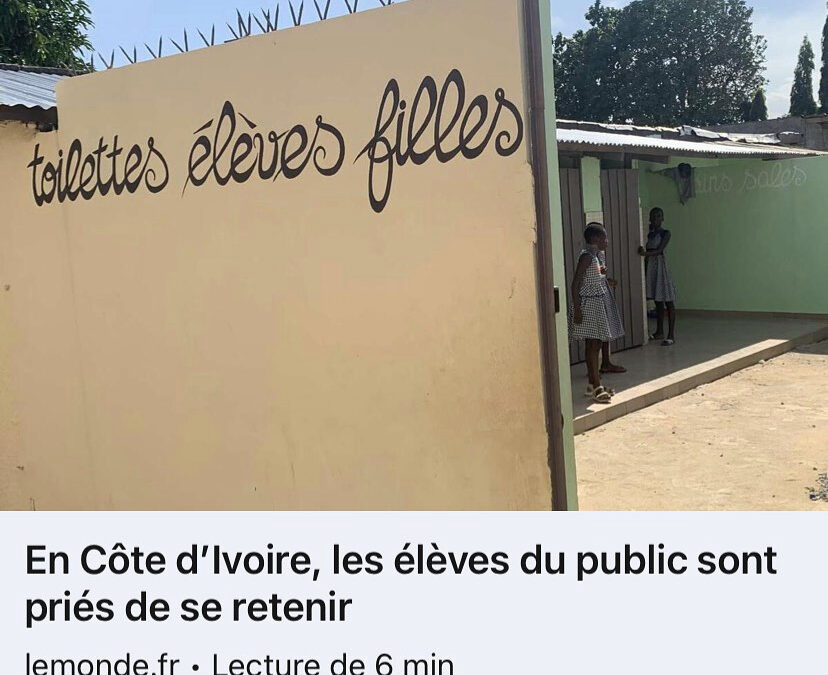Une école publique sur deux n’est pas équipée de sanitaires fonctionnels en Côte d’Ivoire …