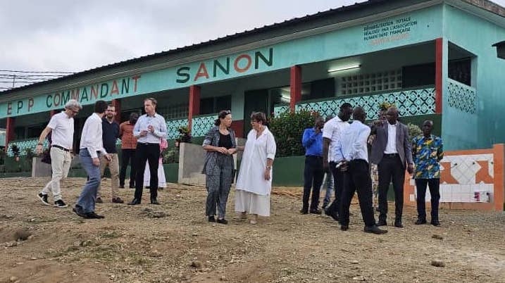 Visite de la Présidente Air France KLM à l’école Sanon !