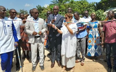 Inauguration des travaux réalisés pour l’autonomie alimentaire de la cantine du groupe scolaire Kong 2