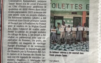 Article dans L’Union sur nos actions de 2023 !