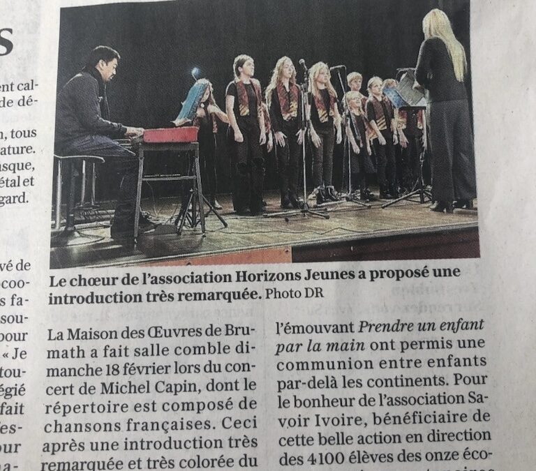 Article dans les DNA sur le concert du 18 février